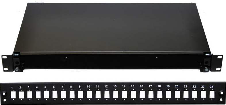 OEM 19" Optická vana 24xSC simplex černá aretace plastovým klipem