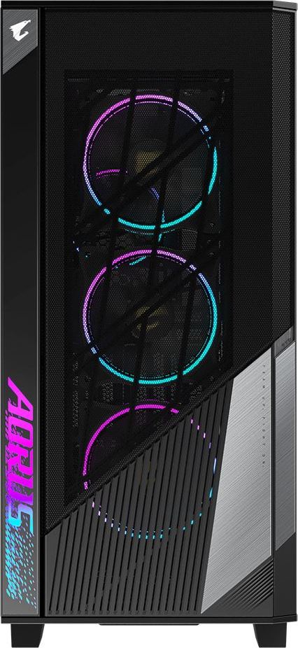 GIGABYTE case AORUS C500 GLASS, bez zdroje, průhledná bočnice, Mid Tower, černá