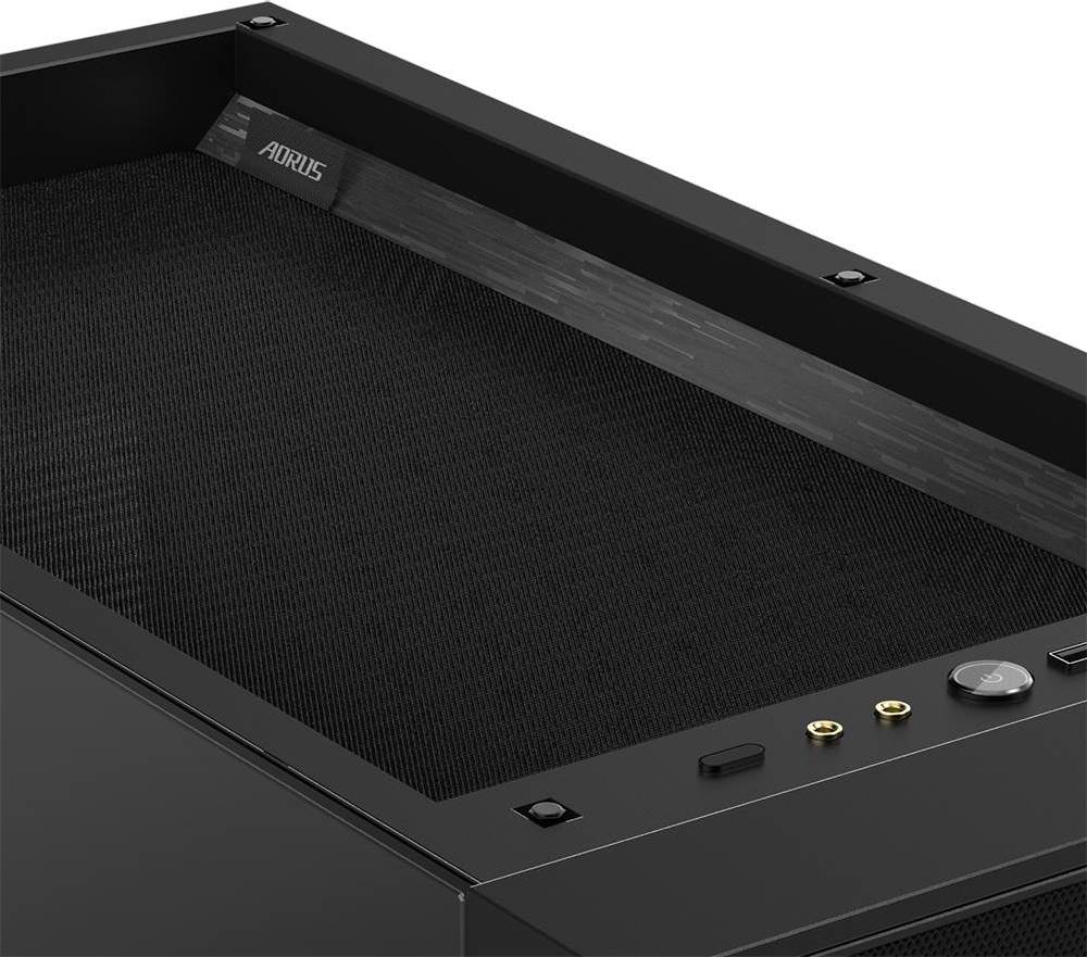 GIGABYTE case AORUS C500 GLASS, bez zdroje, průhledná bočnice, Mid Tower, černá
