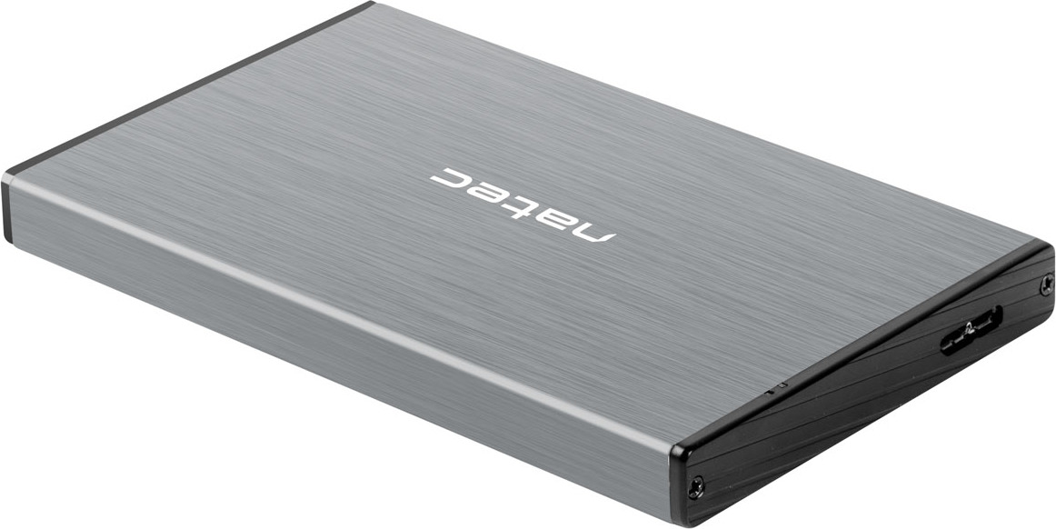 Externí box pro HDD 2,5" USB 3.0 Natec Rhino Go, šedý, hliníkové tělo