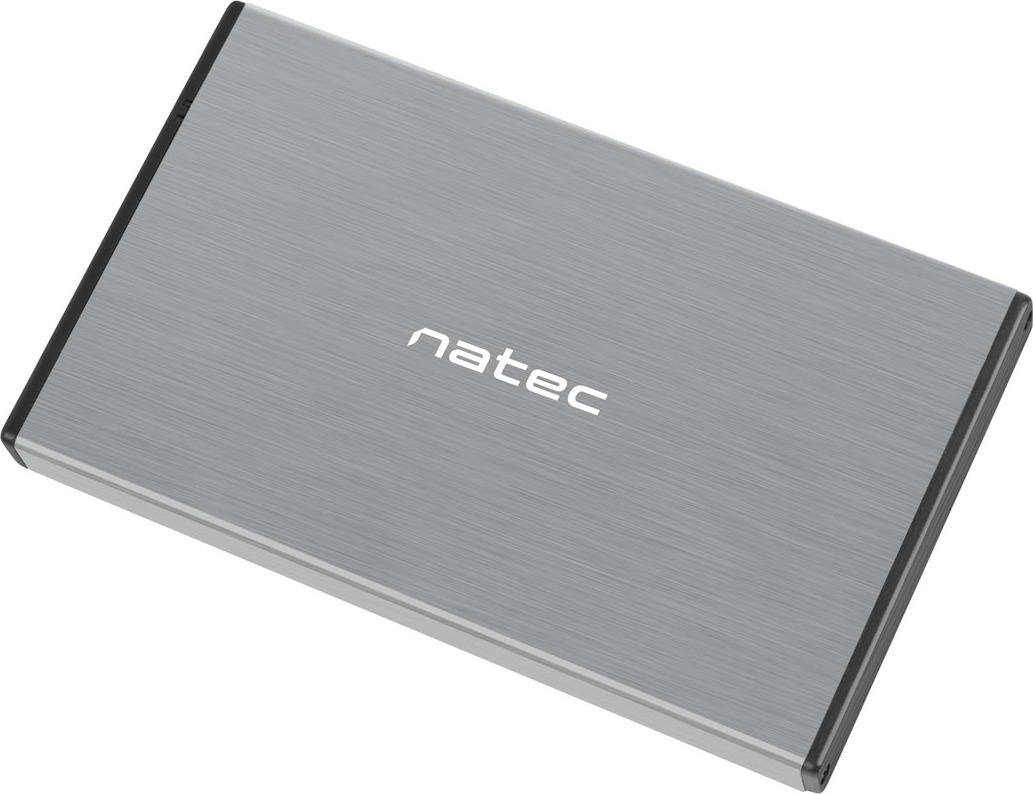 Externí box pro HDD 2,5" USB 3.0 Natec Rhino Go, šedý, hliníkové tělo
