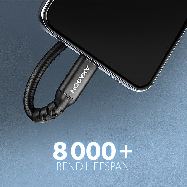 AXAGON BUCM32-CF05AB predlžovací kábel USB-C (M) USB-C (F), 0.5m, USB 20Gbps, PD 240W 5A, 8K HD, ALU, oplet, čierny