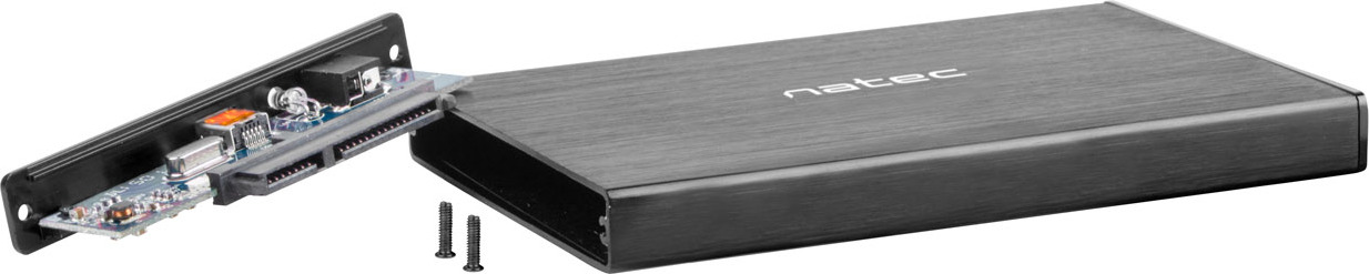Externí box pro HDD 2,5" USB 3.0 Natec Rhino Go, černý, hliníkové tělo