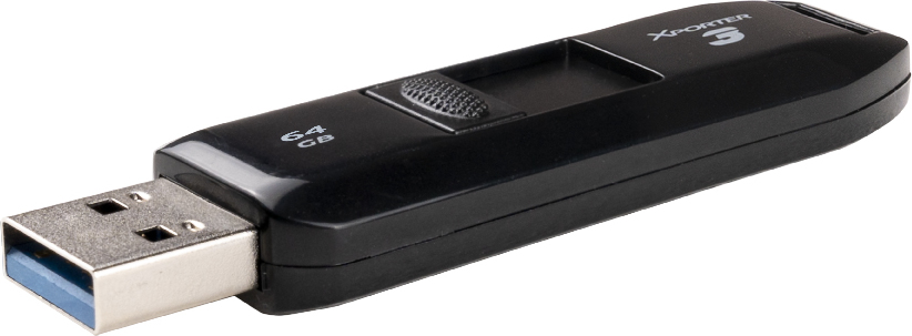 Patriot Xporter 3 Slider/64GB/USB 3.2/USB-A/Černá