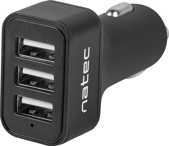Natec nabíječka do auta CONEY, 2XUSB, 1XUSB-C, 84W