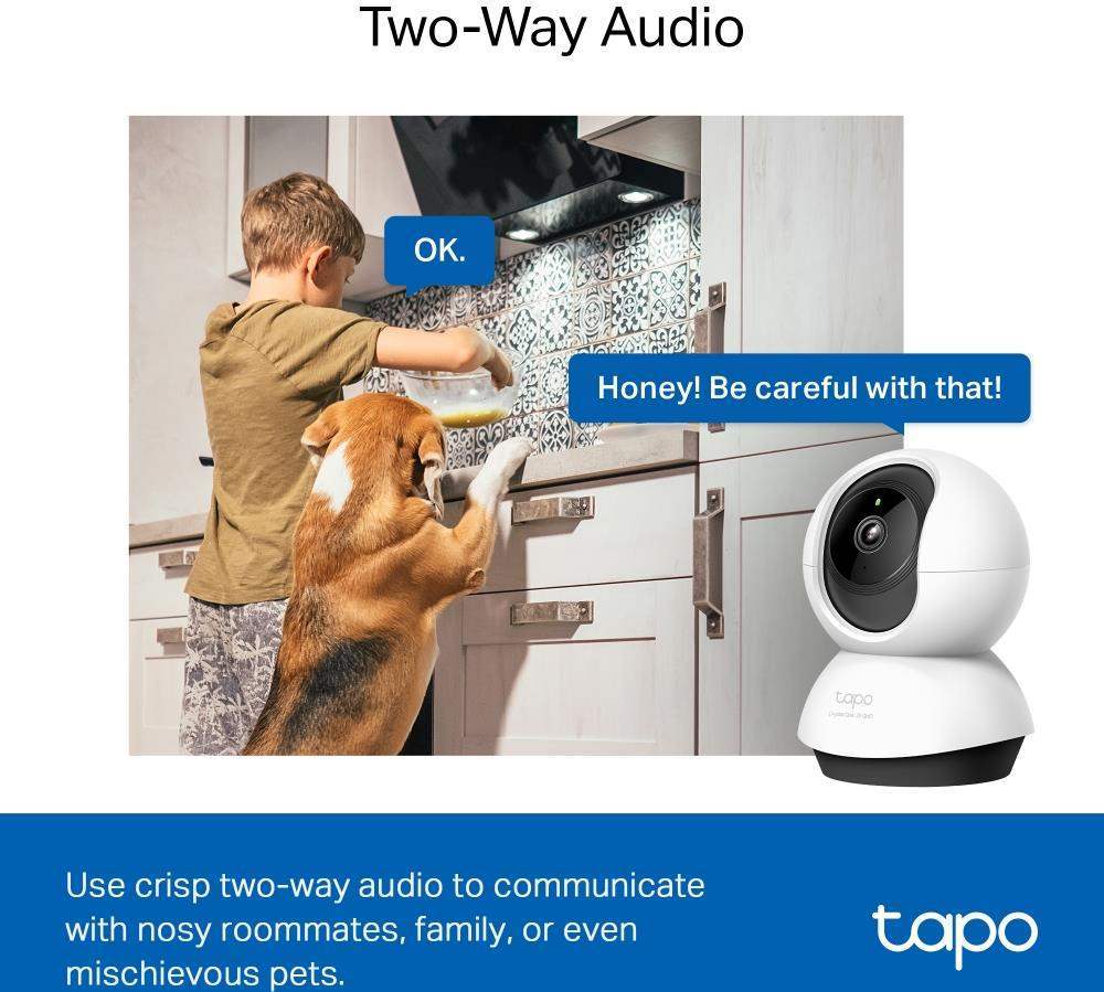TP-Link Tapo C220 domácí-indoor kamera, (4MP, 2K QHD 1440p, IR 9m, WiFi, micro SD card)