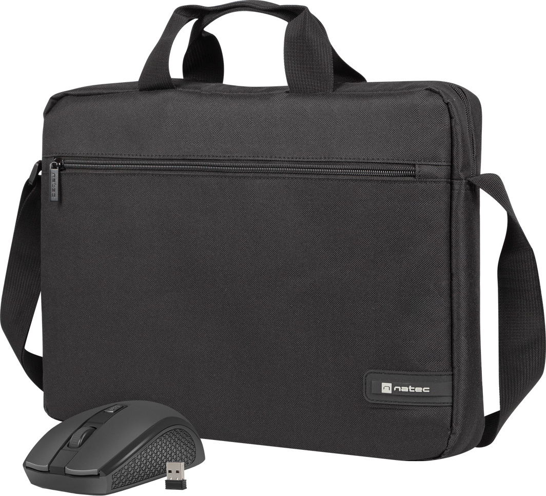 Natec set WALLAROO 2, brašna pro NB 15,6" + bezdrátová myš 1600 DPI