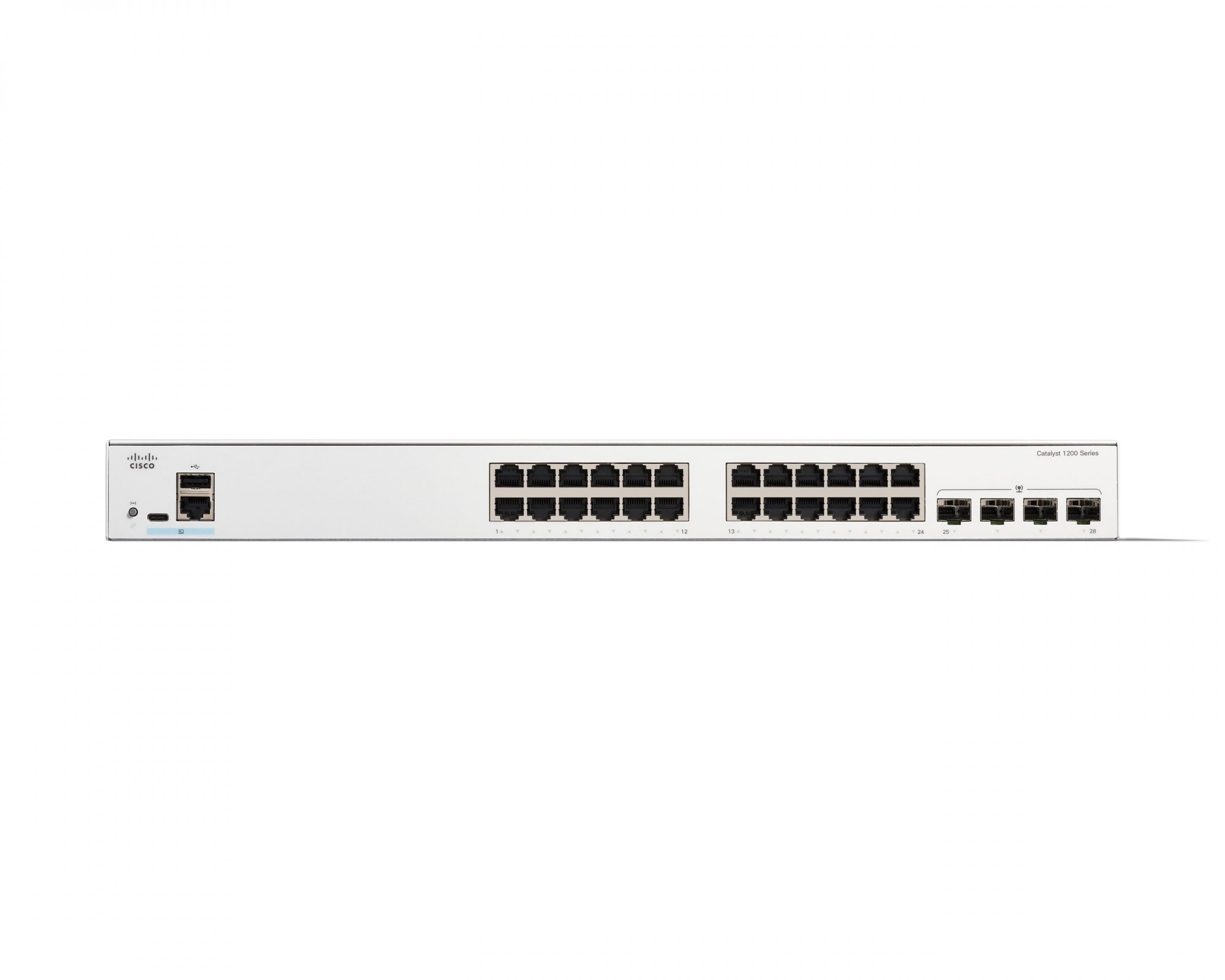 Cisco Catalyst switch C1200-24T-4G (24xGbE,4xSFP,fanless)