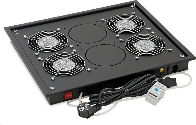 TRITON Ventilačná jednotka horná (dolná), 4 ventilátory-230V/60W, termostat, sivá