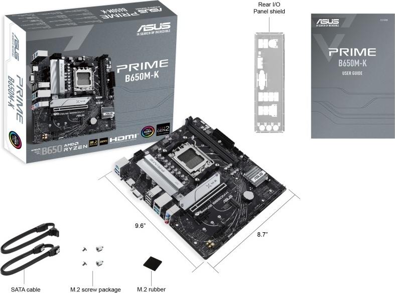 ASUS MB Sc AM5 PRIME B650M-K, AMD B650, 2xDDR5, 1xVGA, 1xHDMI, mATX