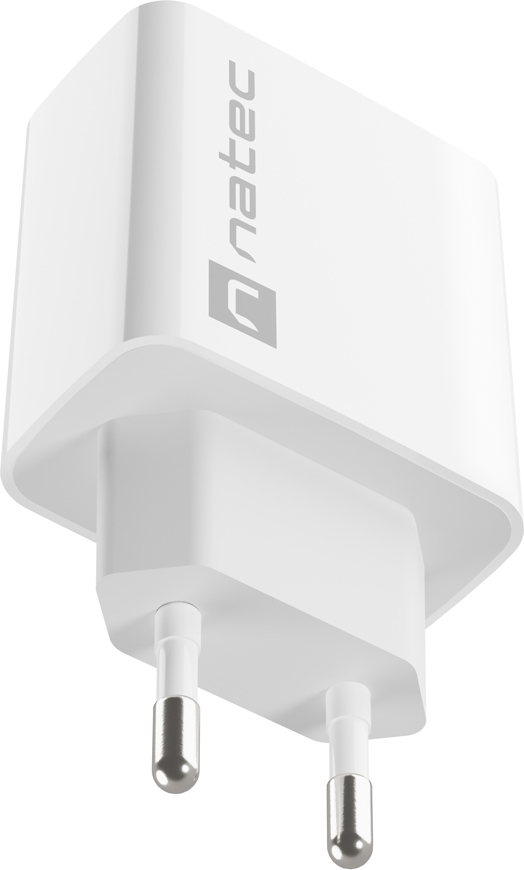 Universální nabíječka Natec RIBERA 20W 1X USB-A + 1X USB-C, bílá
