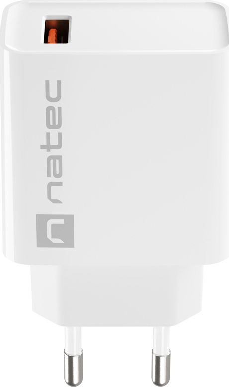 Universální nabíječka Natec RIBERA 18W 1X USB-A, bílá