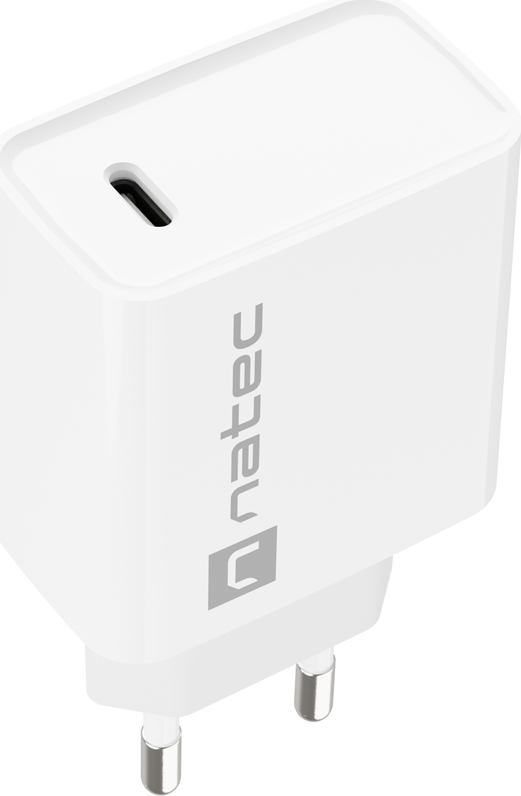 Universální nabíječka Natec RIBERA 20W 1X USB-C, bílá