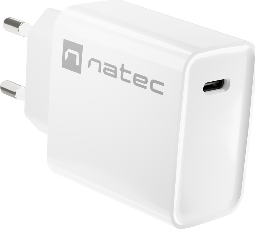 Universální nabíječka Natec RIBERA 20W 1X USB-C, bílá