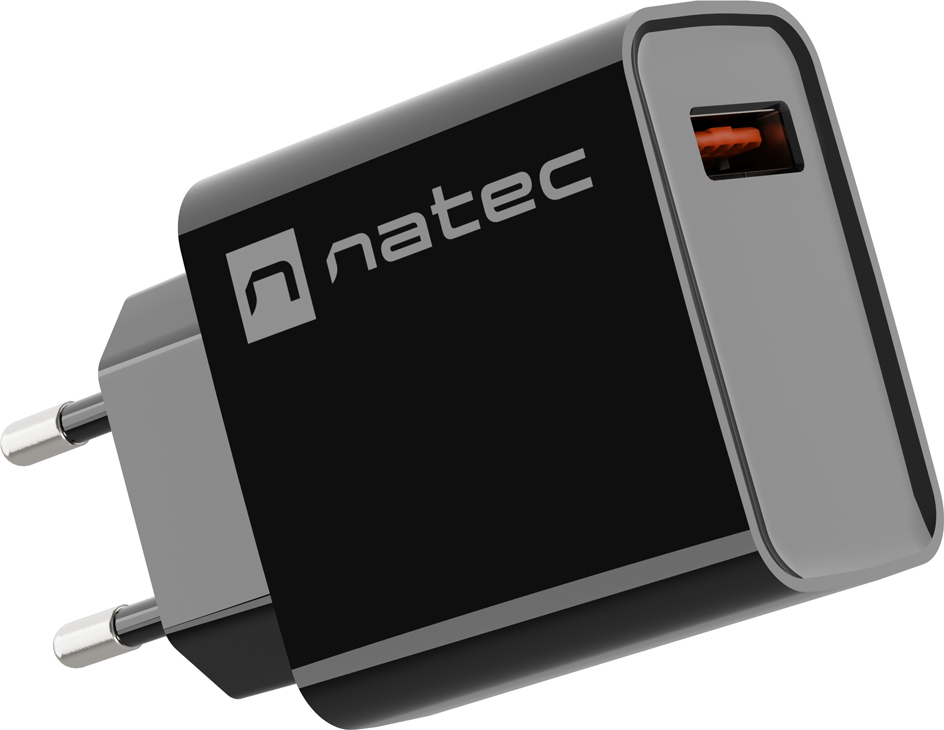 Universální nabíječka Natec RIBERA 18W 1X USB-A, černá