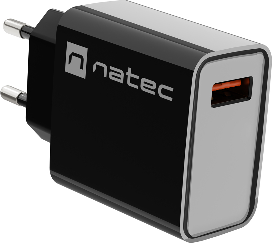 Universální nabíječka Natec RIBERA 18W 1X USB-A, černá