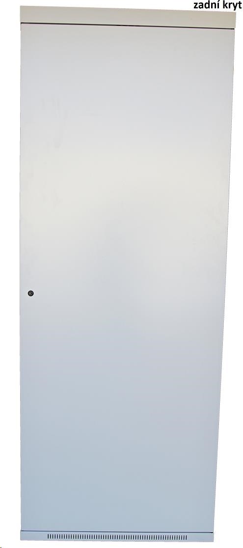 LEXI-Net 19" stojanový rozvaděč 37U 600x800 rozebiratelný, ventilační jednotka, termostat, kolečka, 600kg, sklo, šedý