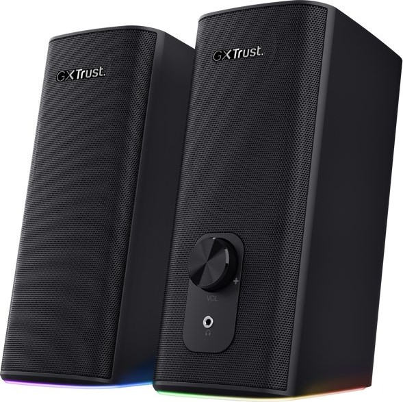 TRUST reproduktory GXT 612 CETIC RGB-Illuminated 2.0 Speaker Set, Bluetooth, černá