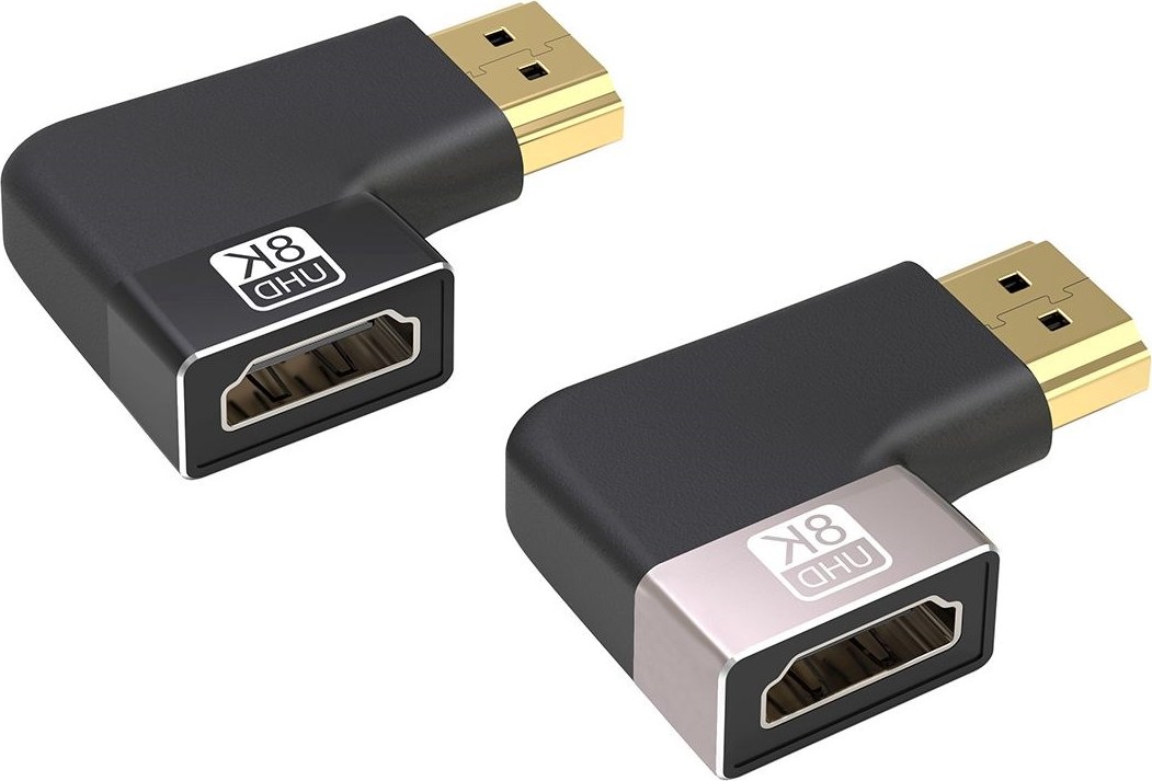 PREMIUMCORD Adaptér spojka 8K HDMI A - HDMI A, F/M, do úhlu 90° - pravá