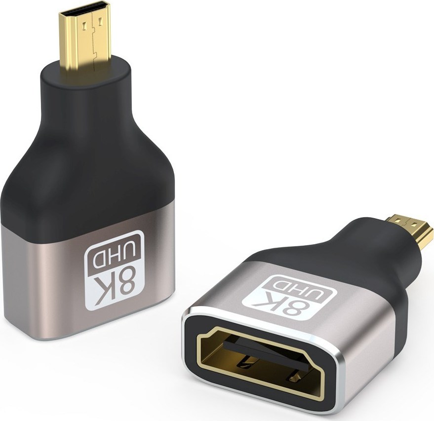 PREMIUMCORD Adapter 8K HDMI Typ A - micro HDMI Typ D, kovová, pozlacená