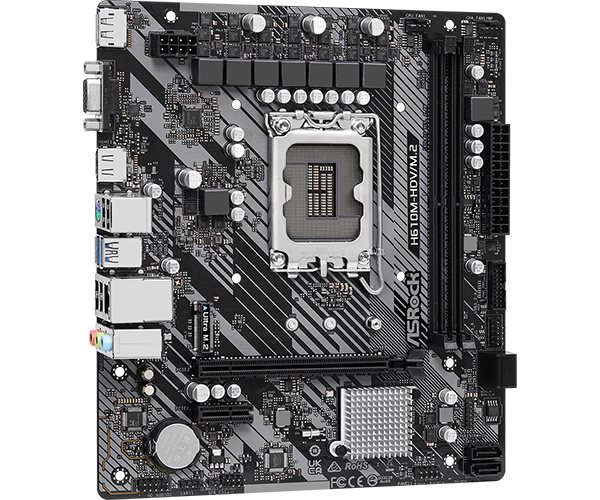 ASRock MB Sc LGA1700 H610M-HDV/M.2 R2.0, Intel H610, 2xDDR4, 1xDP, 1xHDMI, 1xVGA, mATX