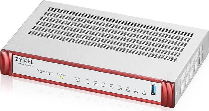 Zyxel USG FLEX 100H Series, 8 Gigabit user-definable ports, 1*USB with 1 YR Gold Security Pack
