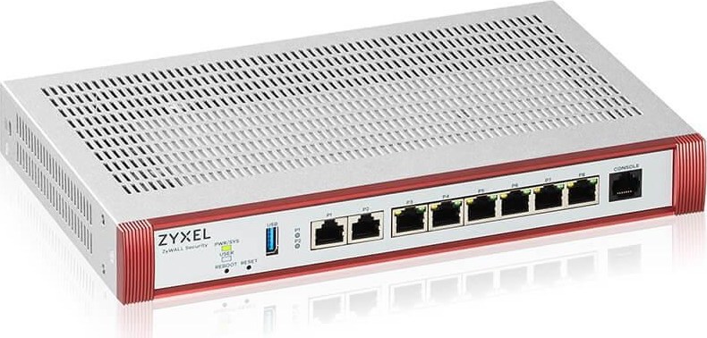 Zyxel USG FLEX 200H Series, User-definable ports with 2*2.5G & 6*1G, 1*USB with 1 YR Gold Security Pack