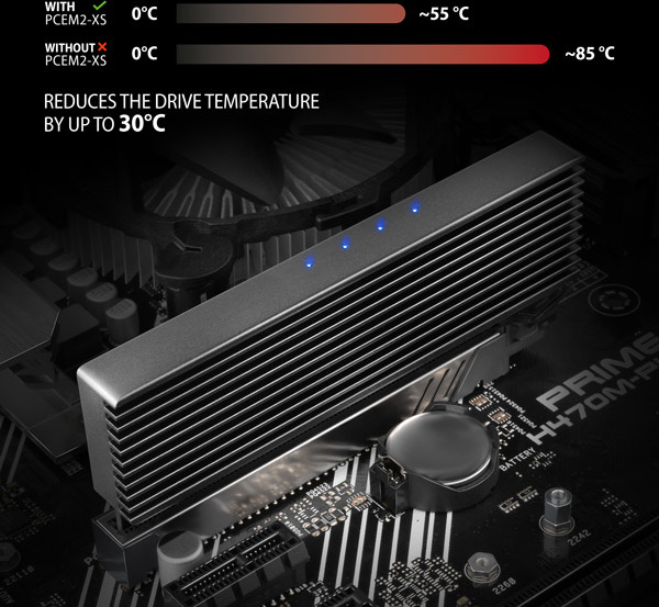 AXAGON PCEM2-XS, PCIe x16 - M.2 NVMe M-key slot adaptér, kryt s chladičom pre pasívne chladenie