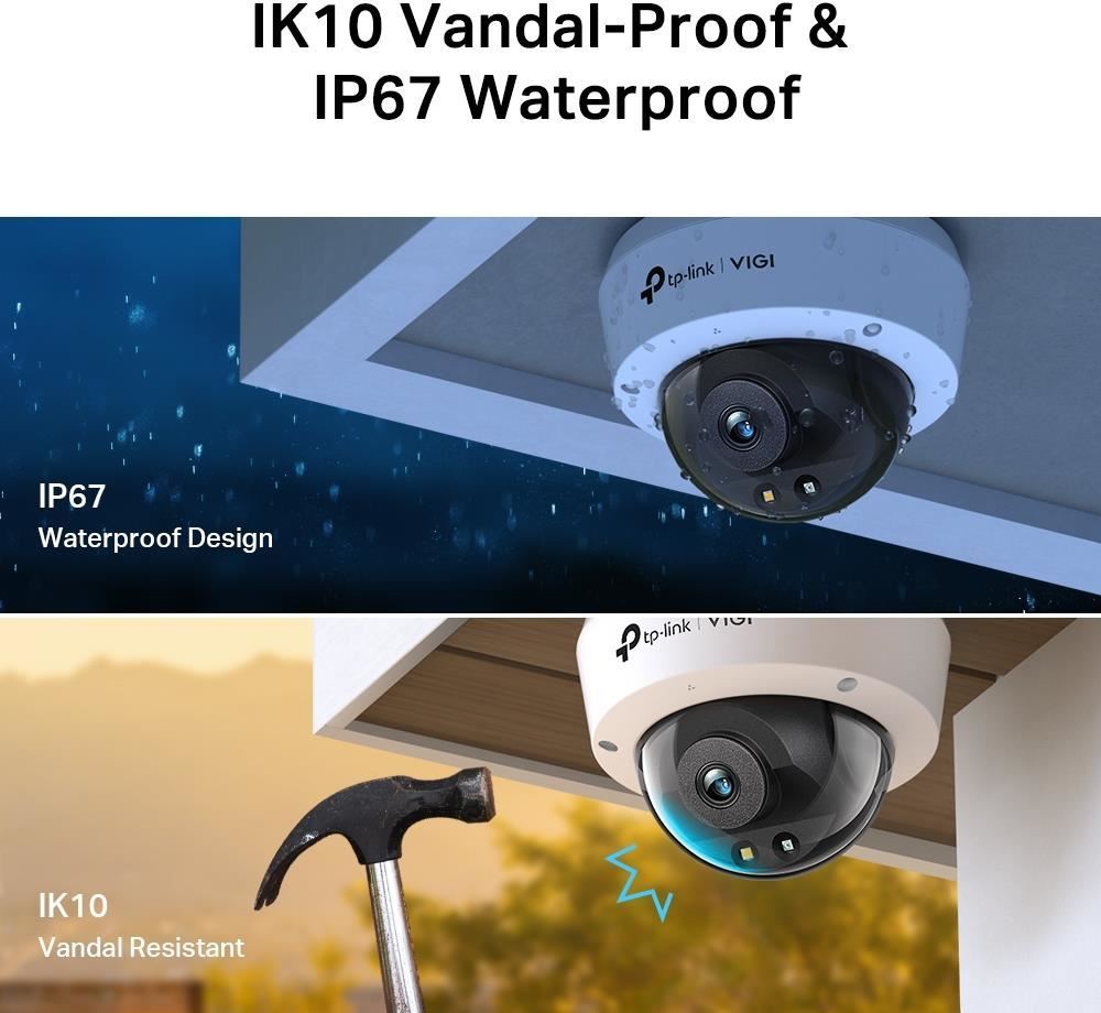 TP-Link VIGI C240(4mm) 4MP, Dome, PoE, IR 30m, Micro SD card