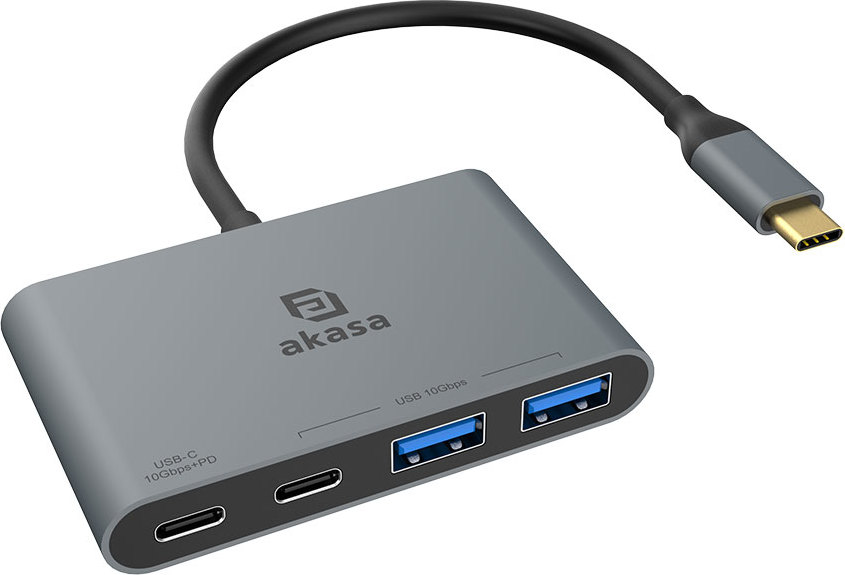 AKASA Hub USB-C na 2x Typ-C + 2x Typ-A USB 3.2