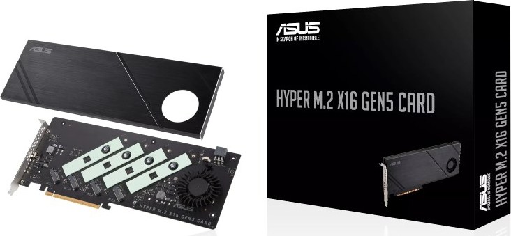 ASUS HYPER M.2 x16 GEN5 Card, 4xM.2