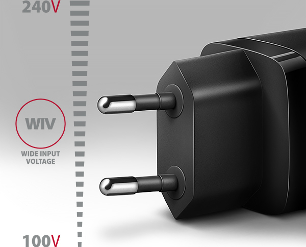 AXAGON ACU-DPQ65, GaN nabíjačka do siete 65W, 3x port (USB-A + dual USB-C), PD3.0/QC4+/PPS/Apple, čierna