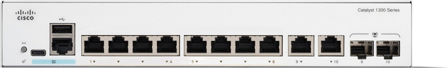 Cisco Catalyst switch C1300-8T-E-2G (8xGbE,2xGbE/SFP combo,fanless)