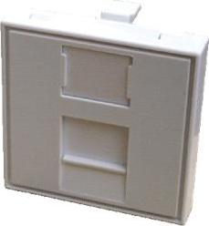 DATACOM Modul 45x45mm do parapetní lišty s clonkou bílý