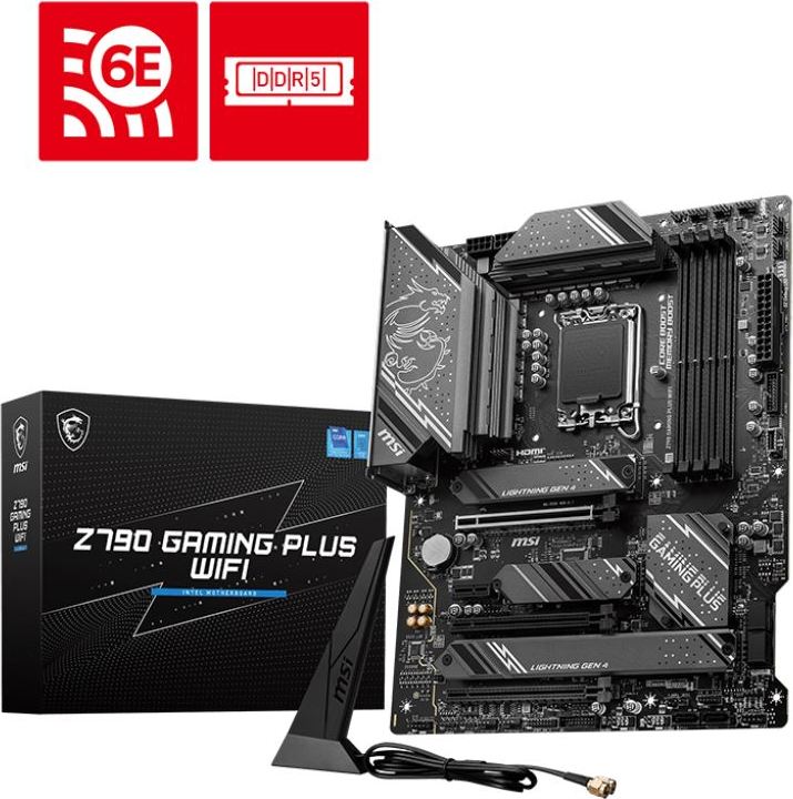 MSI MB Sc LGA1700 Z790 GAMING PLUS WIFI, Intel Z790, 4xDDR5, 1xDP, 1xHDMI, Wi-Fi