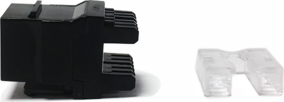 DATACOM UTP Keystone Cat5e černý Dual Slim zadní zářez