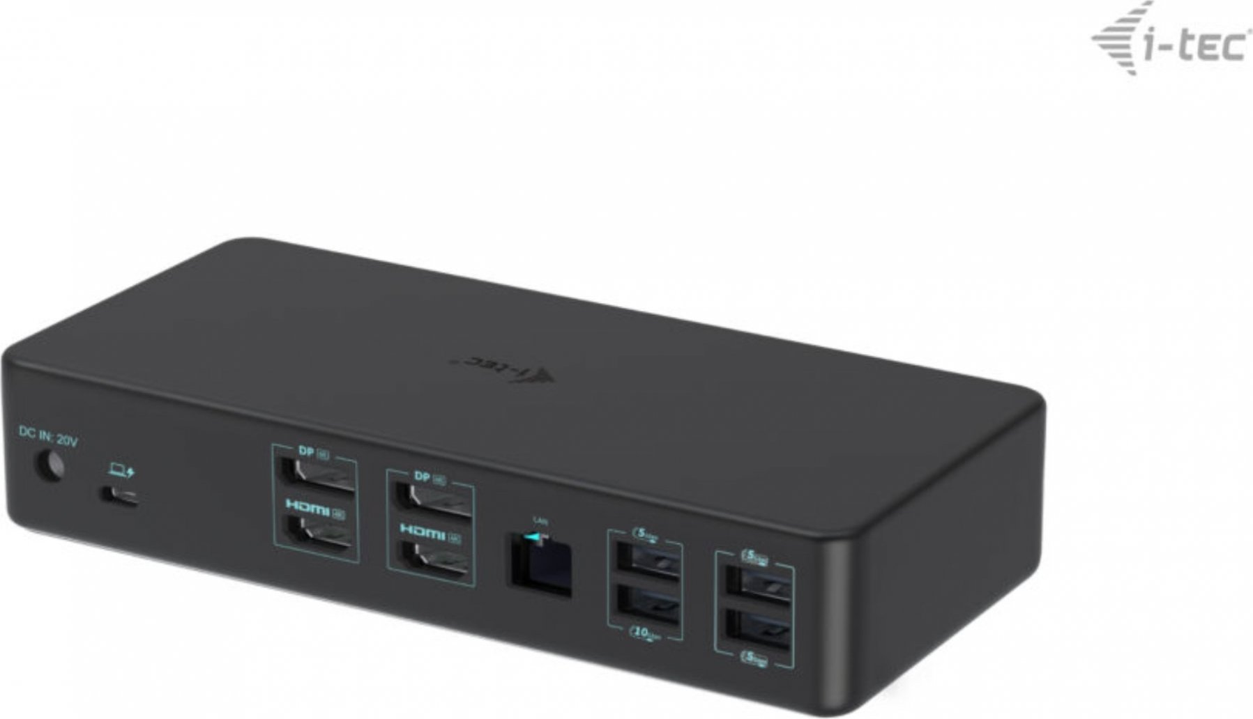 i-tec USB 3.0/USB-C/Thunderbolt 3 Professional Dual 4K Display Dock.st. Gen2, PD 100W