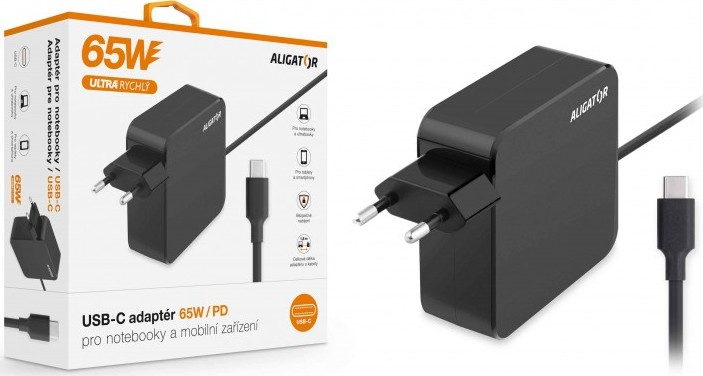 Aligator Power Delivery 65W USB-C adaptér
