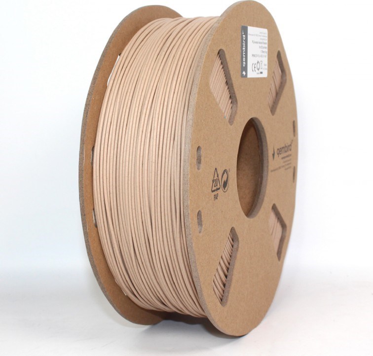 GEMBIRD Tisková struna (filament) PLA, 1,75mm, 1kg, přírodní dřevo