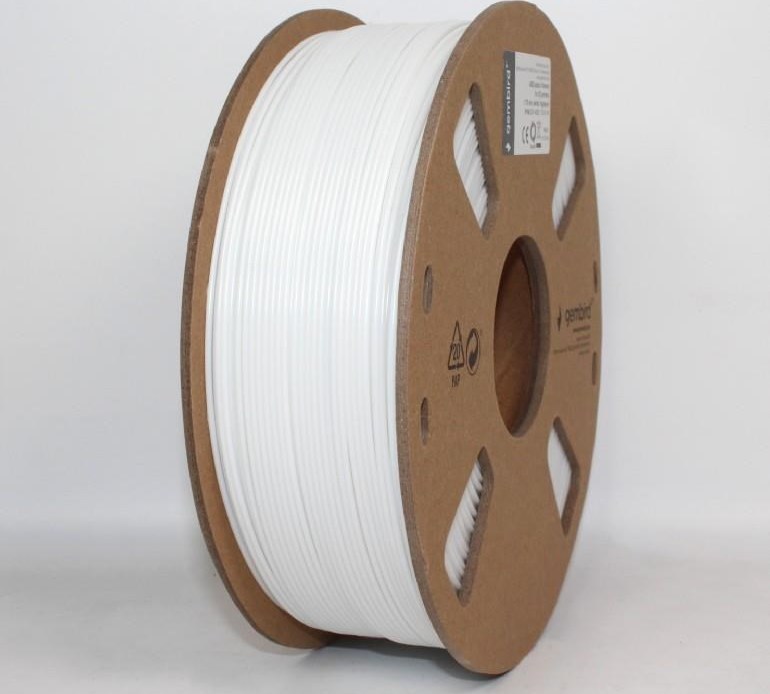GEMBIRD Tlačová struna (vlákno) ABS, 1,75 mm, 1 kg, biela