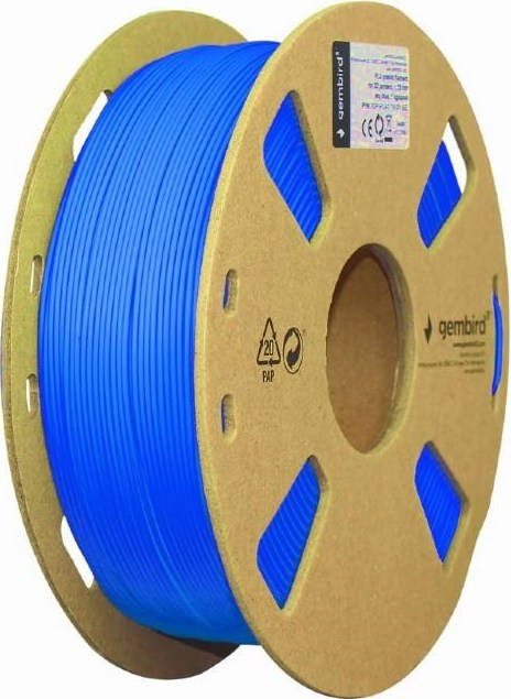 PLA plastic filament pre 3D tlač, priemer 1,75mm, farba modrá, Gembird