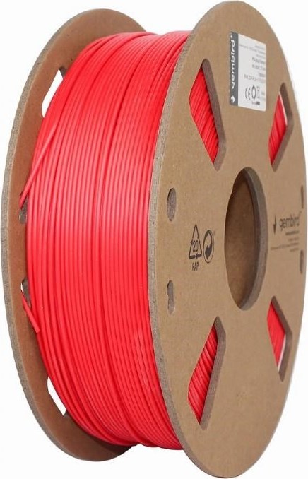 GEMBIRD Tlačová struna (filament) PLA, 1,75 mm, 1 kg, fluorescenčná, červená