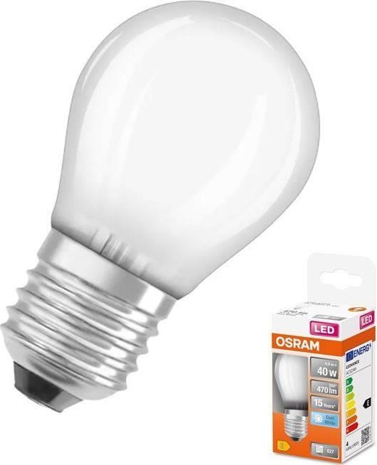 OSRAM LED STAR E27 4W/840 SCLP40W miniglobe studená