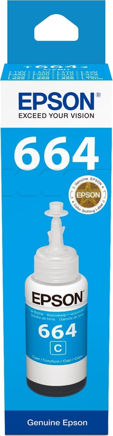 Atramentová tyčinka EPSON T6642 nádobka s azúrovým atramentom 70 ml pre L100/L200/L550/L1300/L355/365