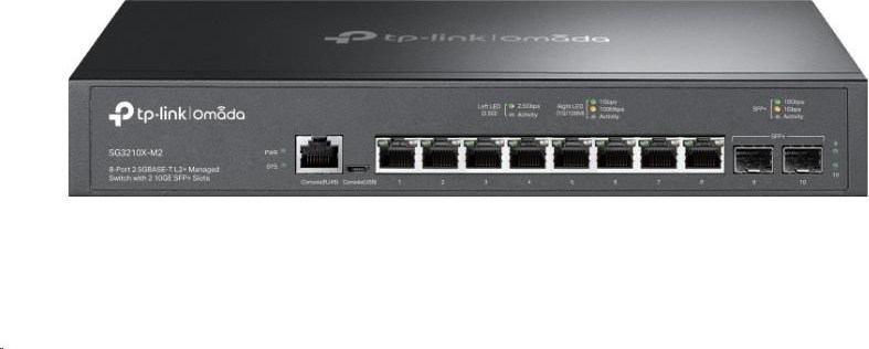 TP-Link OMADA switch SG3210X-M2 (8x2x5GbELAN, 2xSFP+, 2xConsole, fanless)