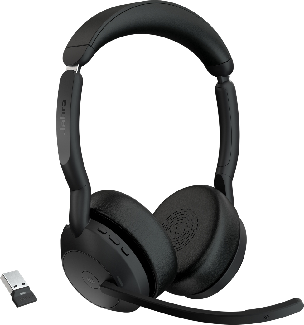 Jabra Evolve2 55/Stereo/ANC/USB/BT-USB/Bezdrát/MS/Černá