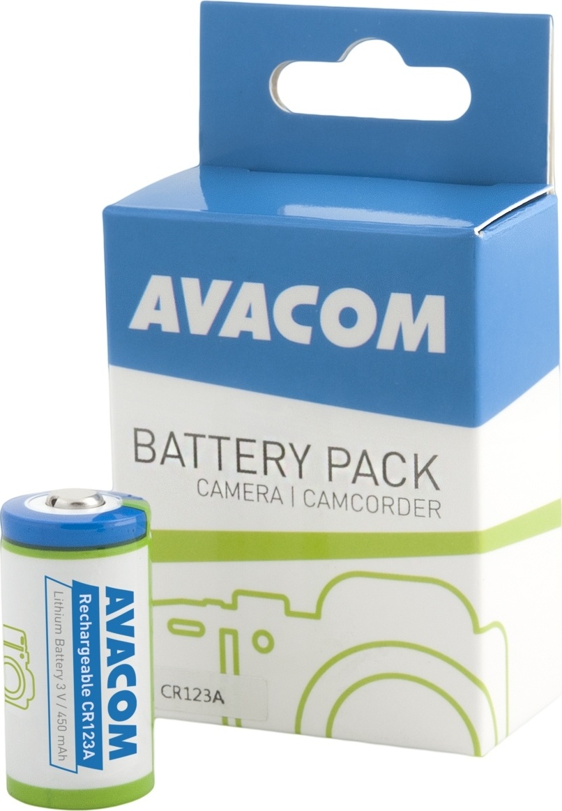 AVACOM nabíjecí fotobaterie Avacom CR123A 3V 450mAh 1.4Wh