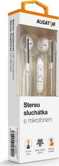 ALIGATOR AE008/Stereo/Jack/Drát/Bílá