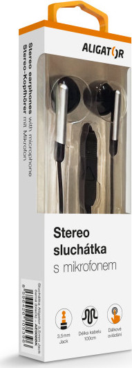 ALIGATOR AE008/Stereo/Jack/Drát/Černá