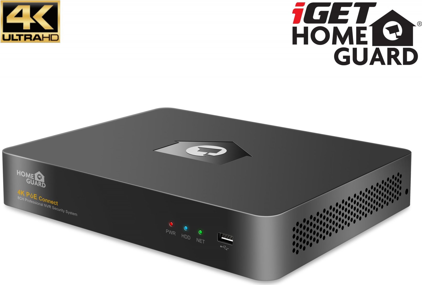 iGET HOMEGUARD HGNVK88504 - PoE 4K UltraHD NVR CCTV 8CH + 4x kamera